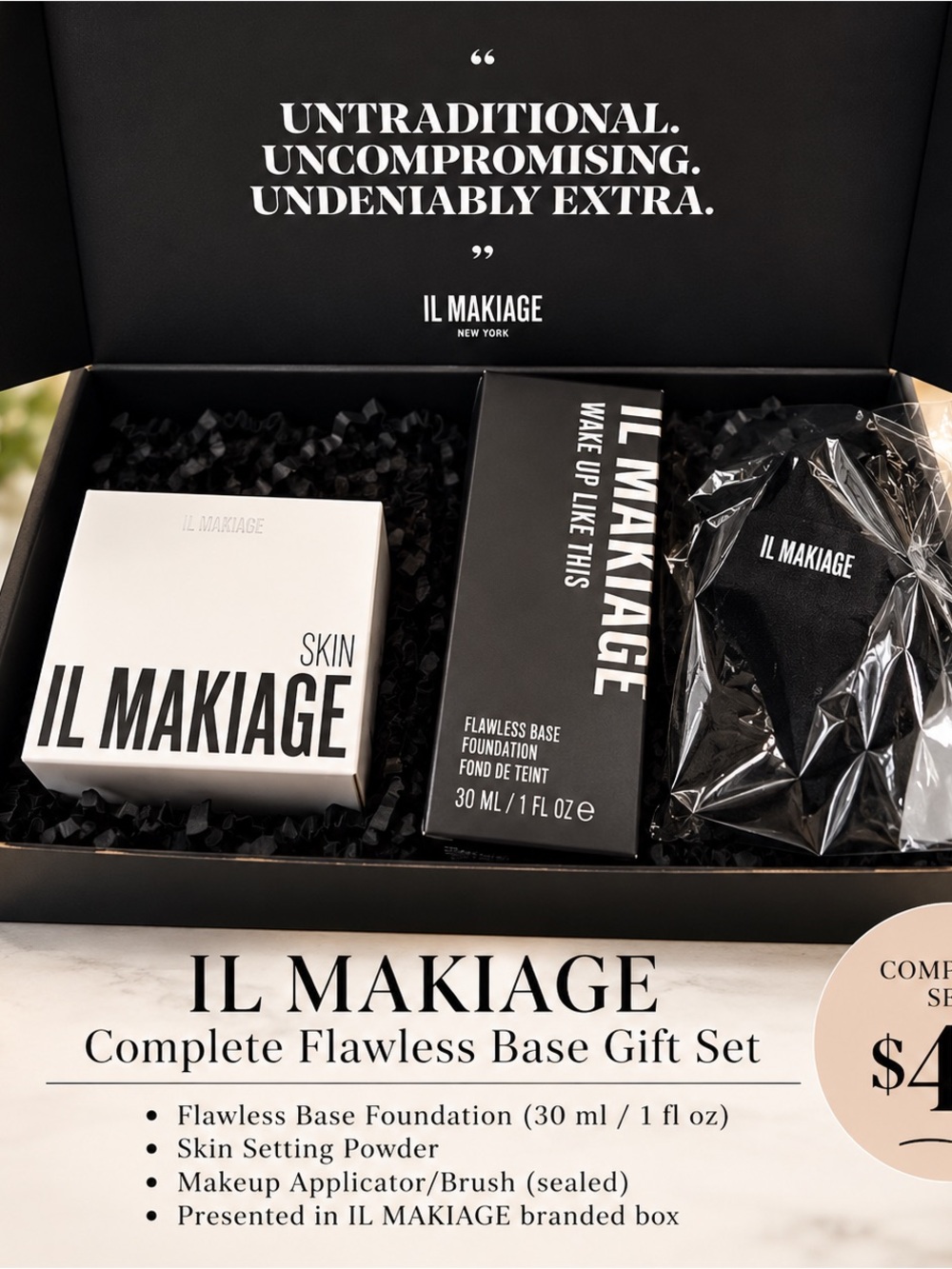 IL Makiage Luxary Make Up Gift Set Flawless Foundation and Wrinkle Giller.
